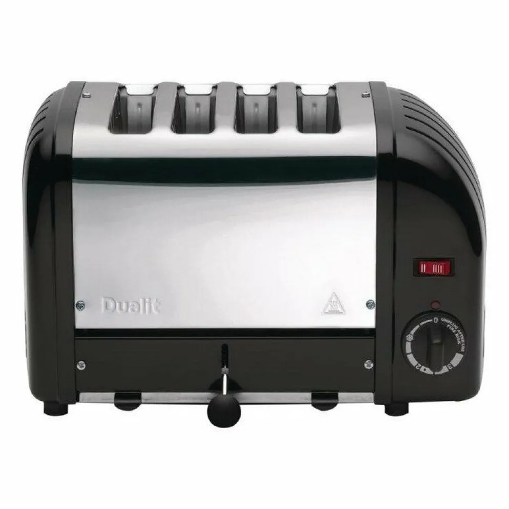Dualit Toaster 40344 schwarz, 4 Scheiben Toaster