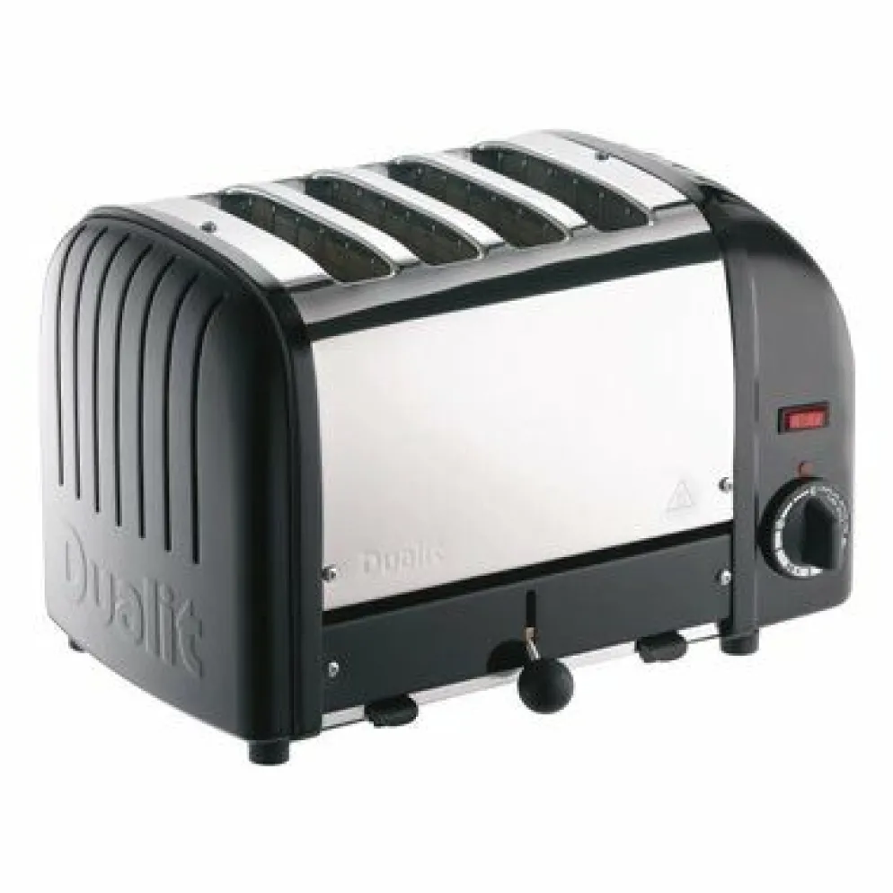 Dualit Toaster 40344 schwarz, 4 Scheiben Toaster
