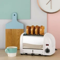 Dualit Toaster 40355 weiß, 4 Scheiben Toaster