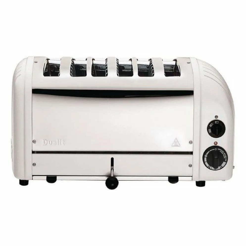 Dualit Toaster 60146 weiß, 6 Scheiben Toaster