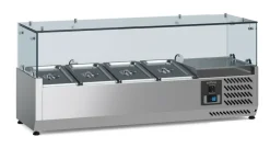 ecoFrost Aufsatzkühlvitrine für 4x 1/3 GN, 1200x395x435mm