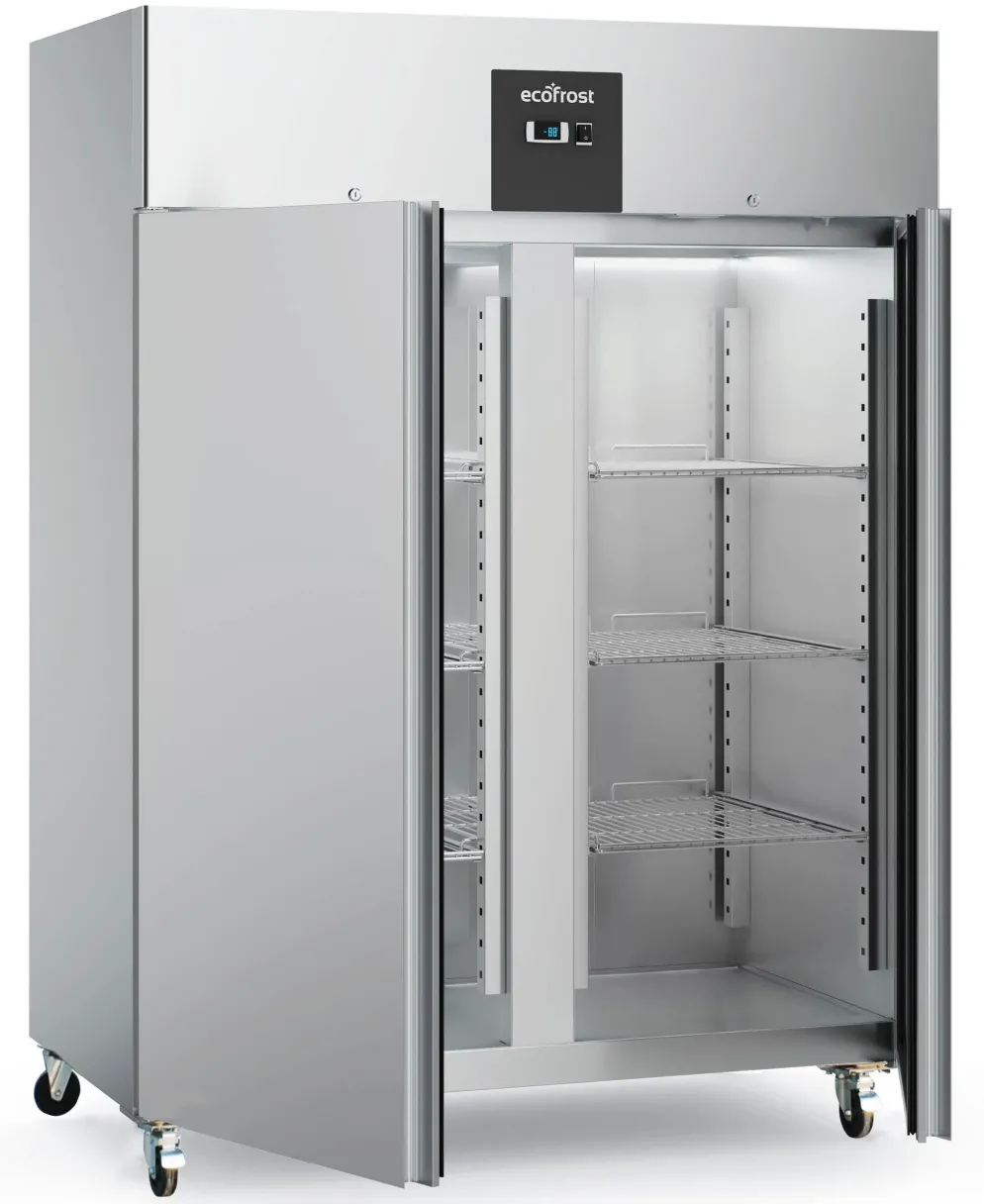 ecoFrost Edelstahl Tiefkühlschrank RFS 2 Türen, 1480x830x2010mm