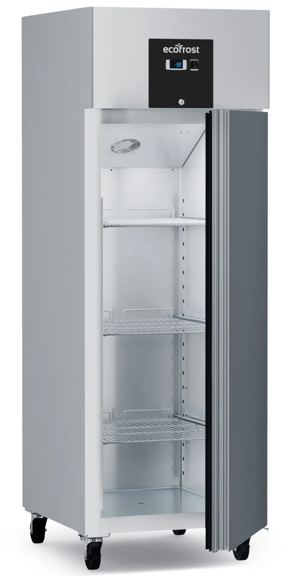 ecoFrost Edelstahl Tiefkühlschrank RFS 600 L, 680x810x2010mm