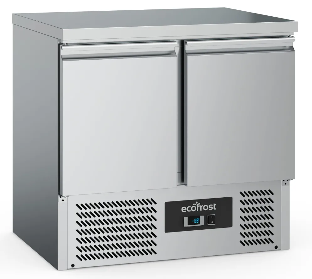 ecoFrost Kühltisch 2 Türen 1/1 GN, 900x700x876mm