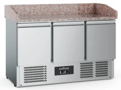 ecoFrost Pizzatisch 3 Türen, Granitarbeitsplatte. 1400x700x1020mm