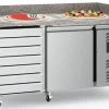 ecoFrost Pizzatisch 1 Tür EN, 7 Schubladen, 1510x800x1000mm