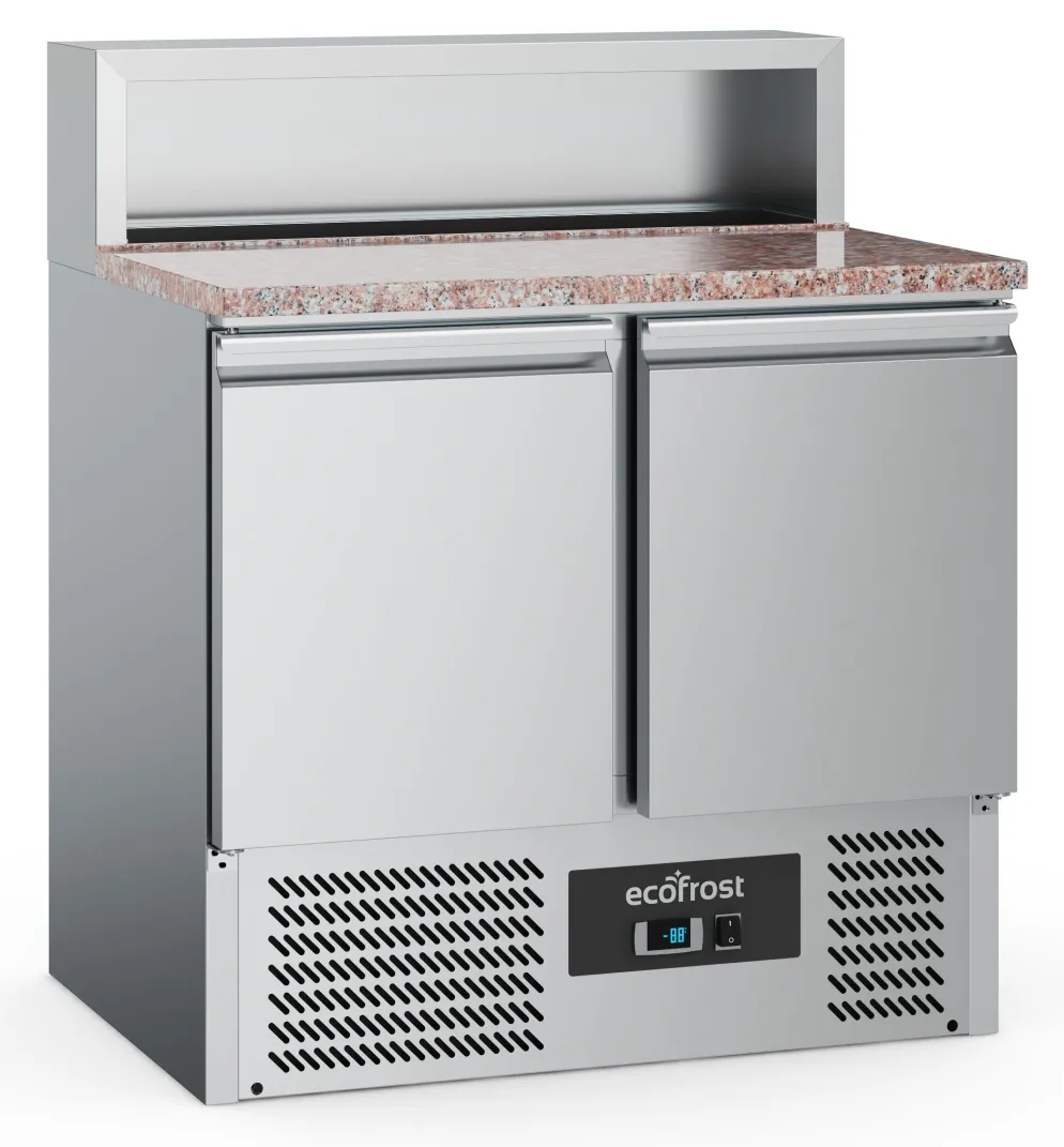 ecoFrost Pizzatisch 2 Türen 5x 1/6 GN, 900x700x1075mm