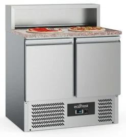 ecoFrost Pizzatisch 2 Türen 5x 1/6 GN, 900x700x1075mm