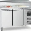 ecoFrost Saladette Pizzatisch 2 Türen für 6x 1/3 GN Behälter, Breite 1360mm
