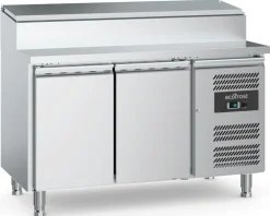ecoFrost Saladette Pizzatisch 2 Türen für 6x 1/3 GN Behälter, Breite 1360mm