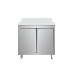 Edelstahl Arbeitsschrank Breite 800x700 mm mit Flügeltüren