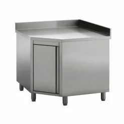 Edelstahl Arbeitsschrank Ecke mit Tür, 1000x700x850mm