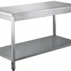 Edelstahl Arbeitstisch B 2000 x T 600 mm mit Grundboden