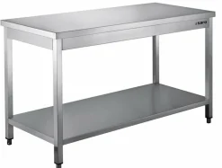 Edelstahl Arbeitstisch mit Grundboden B 1000 x T 700 mm