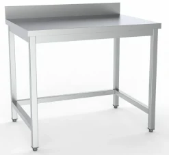 Edelstahl Arbeitstisch 1800x700mm mit Aufkantung, ohne Grundboden