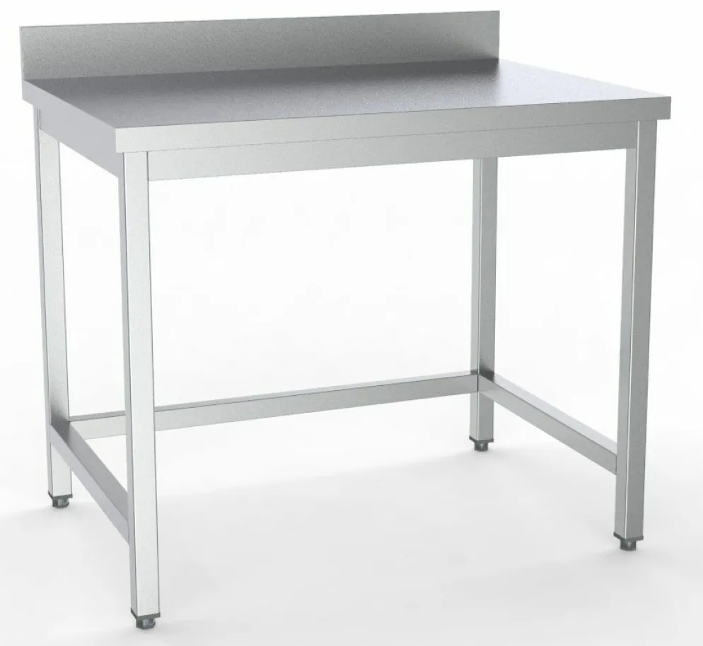 Edelstahl Arbeitstisch ,1400x600mm mit Aufkantung, ohne Grundboden