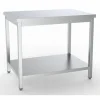 Edelstahl Arbeitstisch 1600x600x850mm mit Grundboden, Selbstmontage