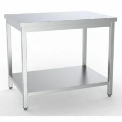 Edelstahl Arbeitstisch 2000x700x850mm mit Grundboden, Selbstmontage
