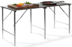 Edelstahl Caterer Arbeitstisch aufklappbar 200x80x90cm