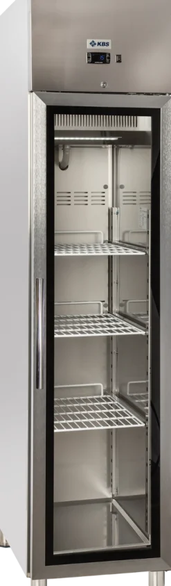 Edelstahl Gewerbekühlschrank mit Glastür KU 356 G