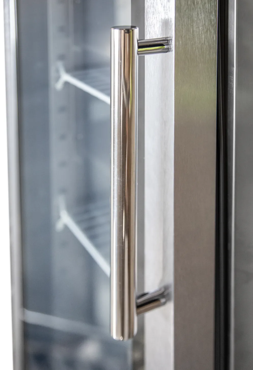 Edelstahl Gewerbekühlschrank mit Glastür KU 356 G
