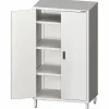 Edelstahlhochschrank 2 Flügeltüren 1000x600x900mm