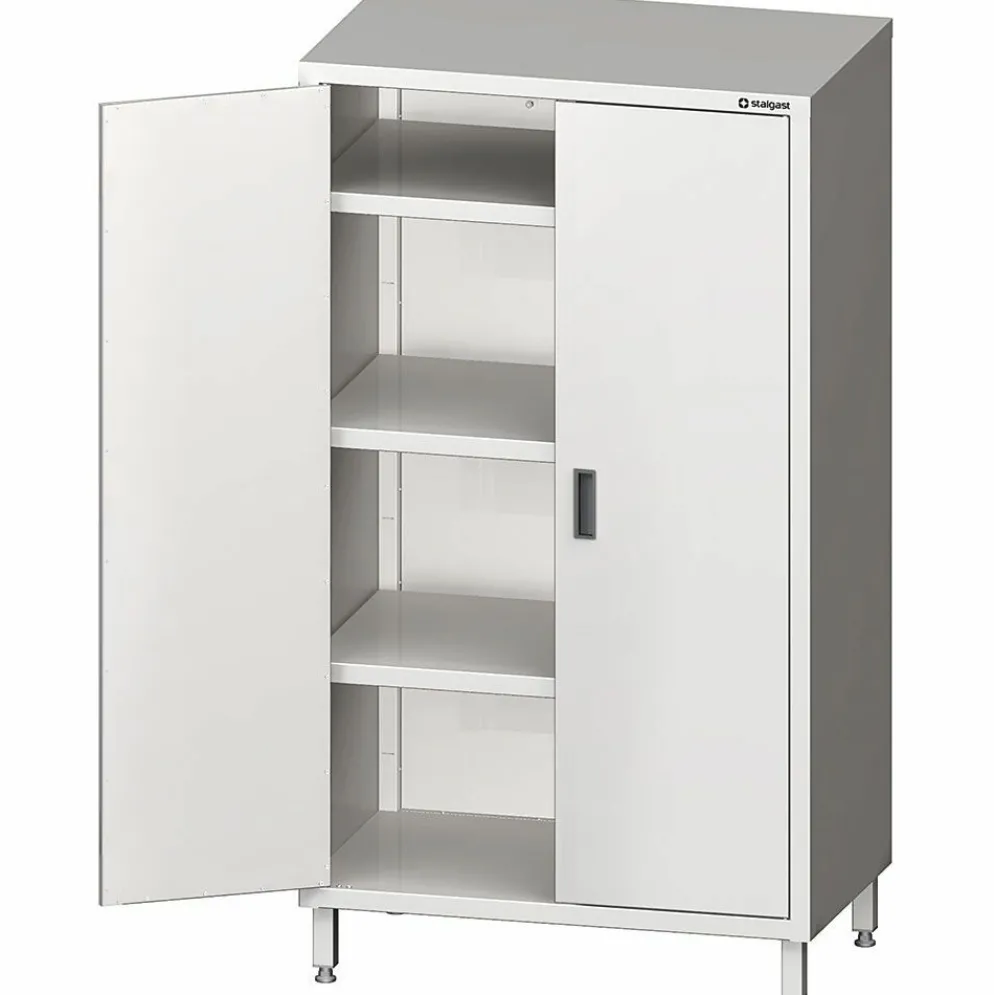 Edelstahlhochschrank 2 Flügeltüren 1000x600x900mm