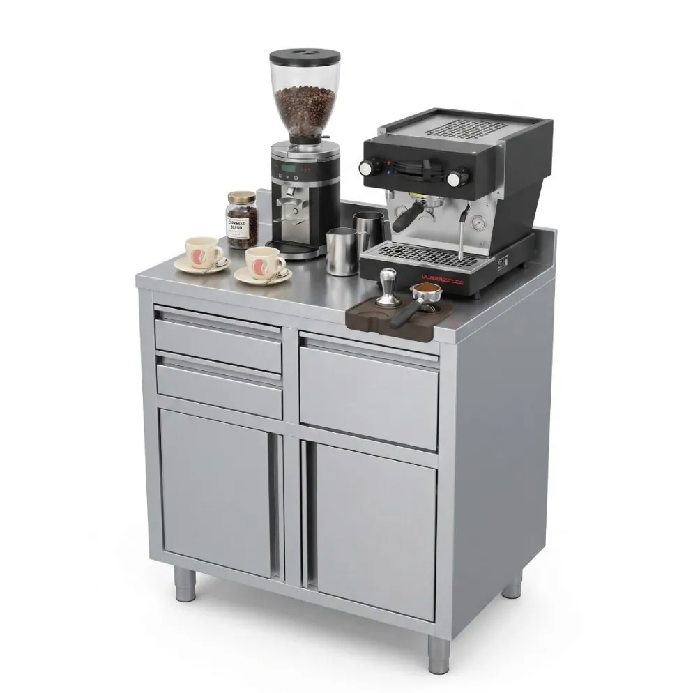 Edelstahl Kaffee Arbeitstisch 1250x600 mm