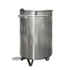 Edelstahl Mülleimer 60 Liter mit Fußpedal