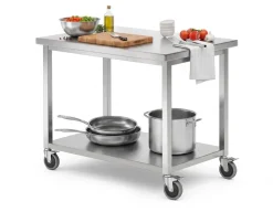Edelstahltisch mit Räder 1000x700x850mm