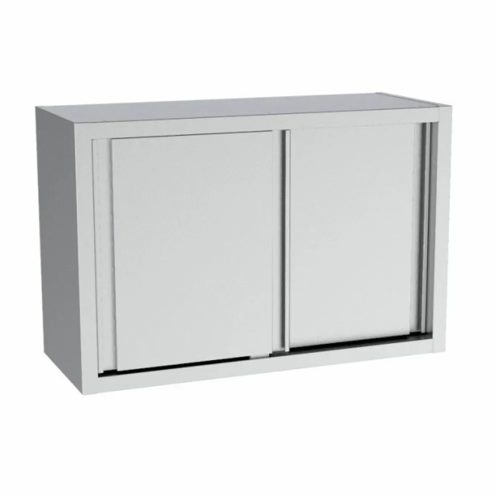 Edelstahl Wandhängeschrank mit Schiebetüren, 1600x400x660mm