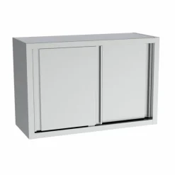 Edelstahl Wandhängeschrank mit Schiebetüren, 1400x400x660mm