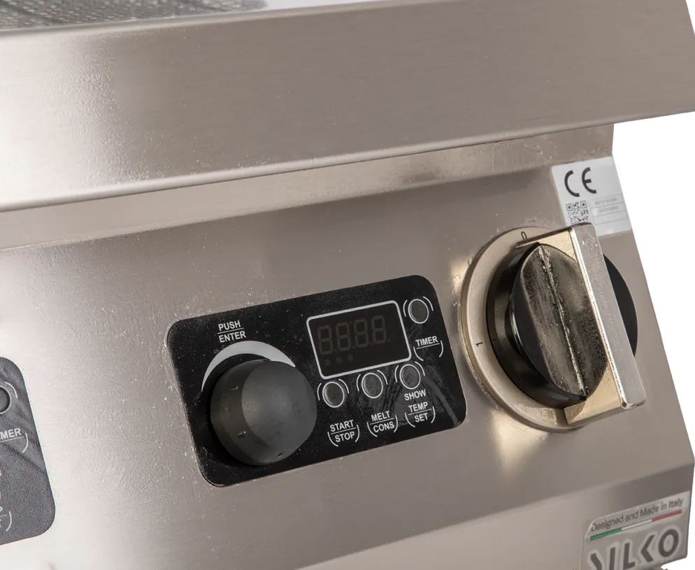 Elektro-Fritteuse 2 Becken je 10 Liter Standgerät 18kW mit Hebeheizung