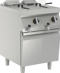 Elektro-Fritteuse 2 Becken je 10 Liter Standgerät 18 kW mit Klappheizung