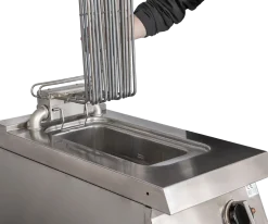 Elektro-Fritteuse 1 Becken 10 L Standgerät 9kW Klappheizung