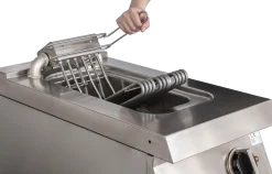 Elektro-Fritteuse 1 Becken 10 L Standgerät 9kW Klappheizung