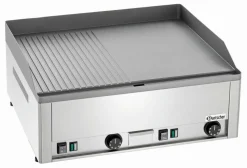 Elektro Griddleplatte GDP 650E, glatt/gerillt, 660x540x95mm