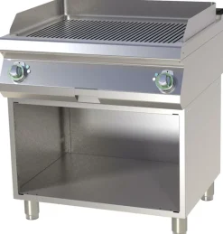 Elektro-Grillplatte FTR-780E mit Unterbau, gerillt, 9 kW, 400 V