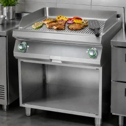 Elektro-Grillplatte FTR-780E mit Unterbau, gerillt, 9 kW, 400 V