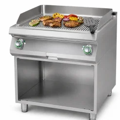 Elektro-Grillplatte FTR-780E mit Unterbau, gerillt, 9 kW, 400 V
