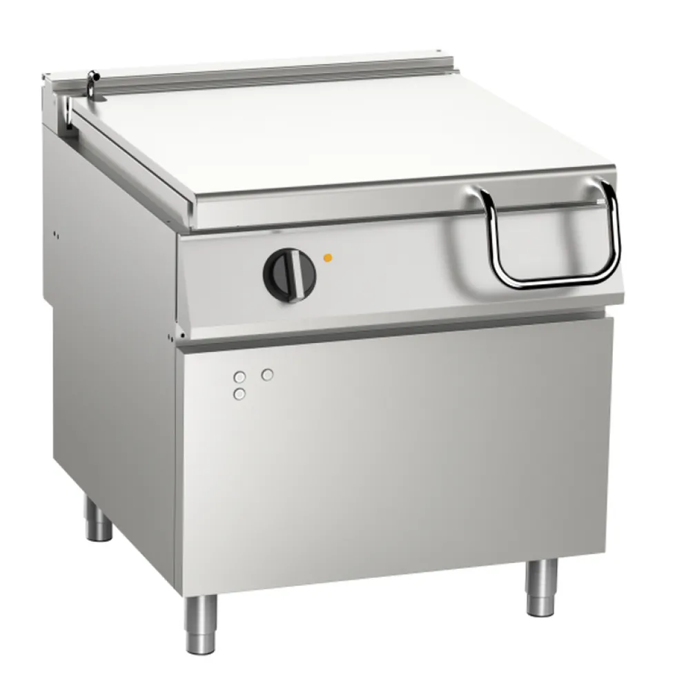 Elektro-Kippbratpfanne 80 L, Compound-Stahl, elektrische Kippung, 9 kW, 800 x 900 x 900 mm