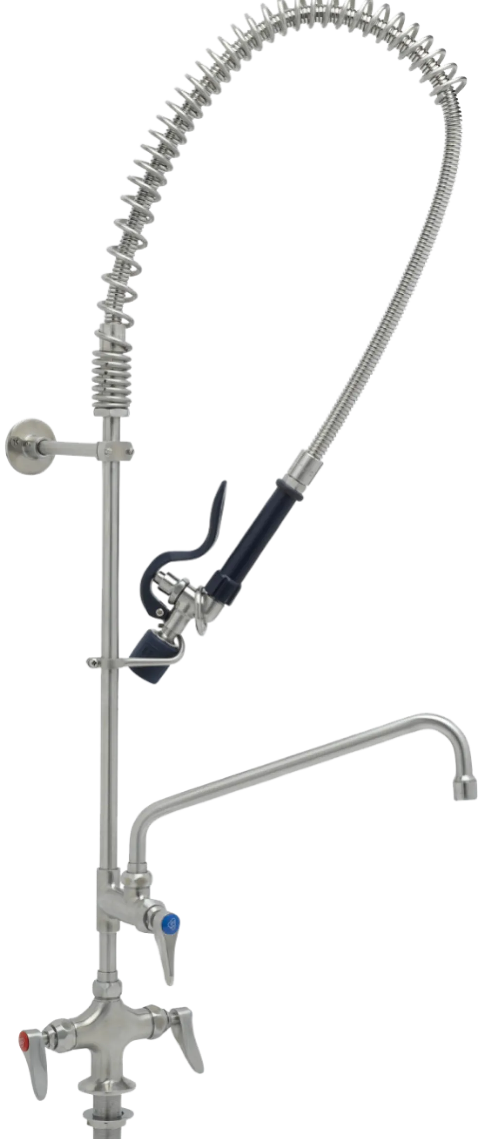 EVERSTEEL Edelstahl 2-Hebelmischer 1-Loch mit Schwenkhahn mit LOW-FLOW Brause