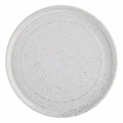 Flache runde Teller Olympia Cavolo weiß gesprenkelt Ø-22cm (6 Stück)