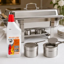 (12 Flaschen) Helloflamm Brennflüssigkeit für Chafing-Dish-Brenndosen