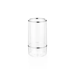 Flaschenkühler, Ø 11,5 cm, Höhe 23 cm, transparent, doppelwandig, Kunststoff