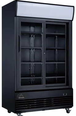 Flaschenkühlschrank 1000 L 1200x730x2036 mm, schwarz, Schiebetüren