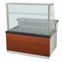 Fleisch-Kühltheke mit Holzfront 1800x880x1310 mm