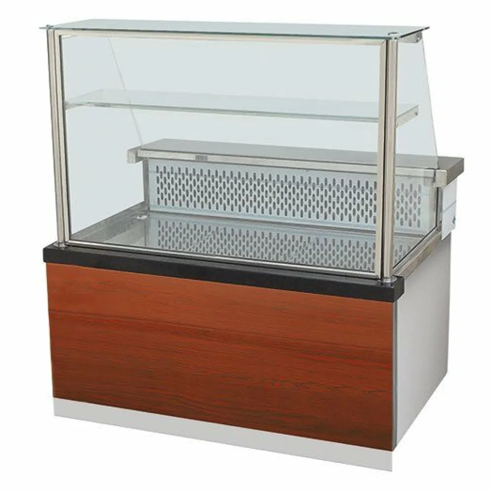 Fleisch-Kühltheke mit Holzfront 1800x880x1310 mm