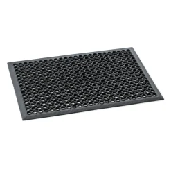 Fußbodenmatte, 90 x 60 x 1,2 cm, schwarz, Gummi