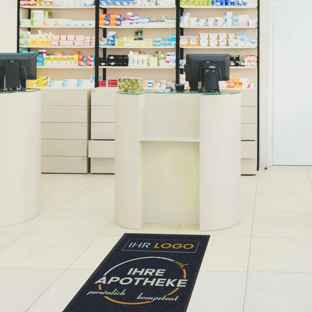 Fussmatte AT10 für Apotheke mit Logo, 80x120cm